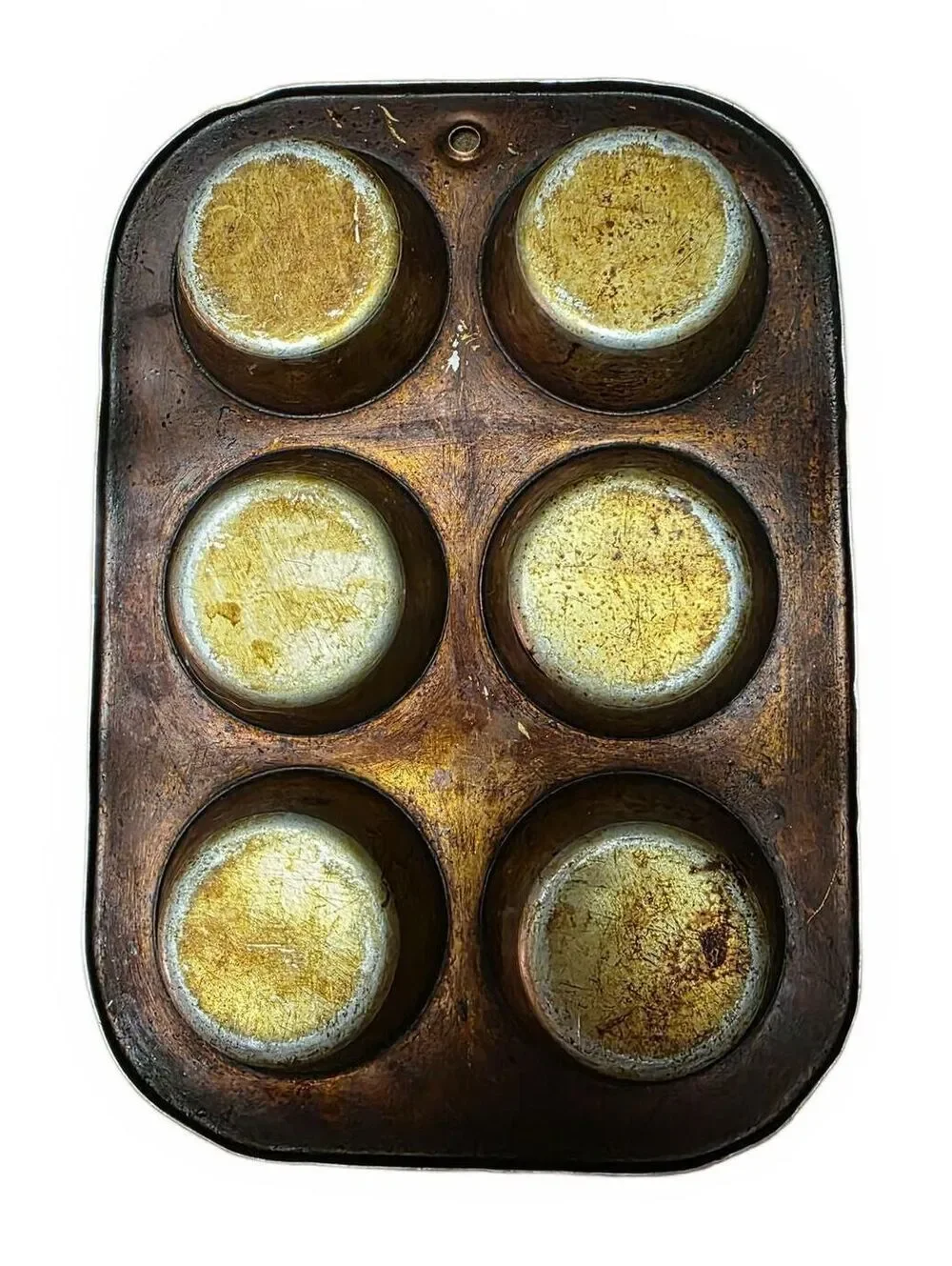 Vintage Comet Aluminum 6 Cup Muffin Pan Cupcake Tin USA MCM